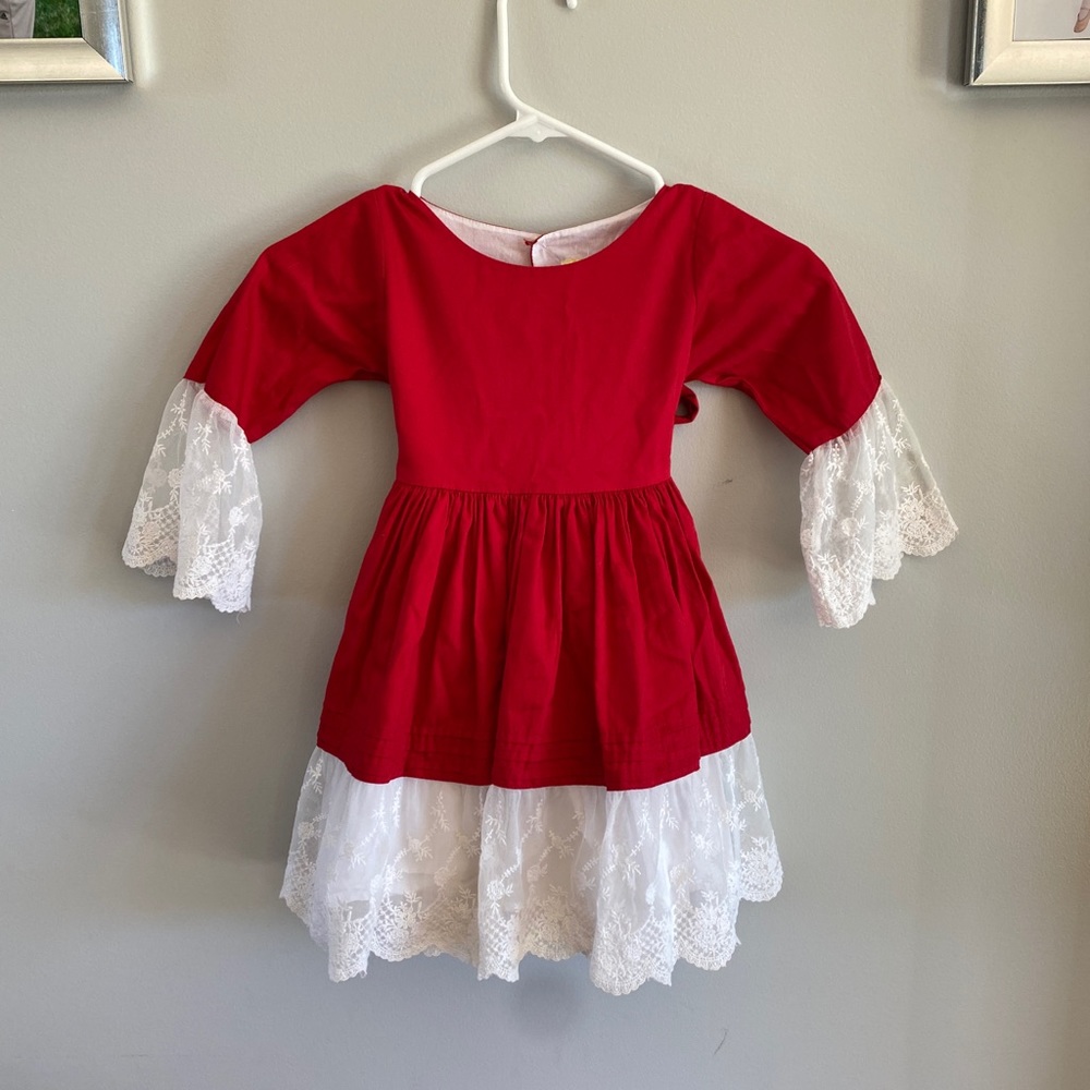 Well dressed wolf Christmas dress 4T